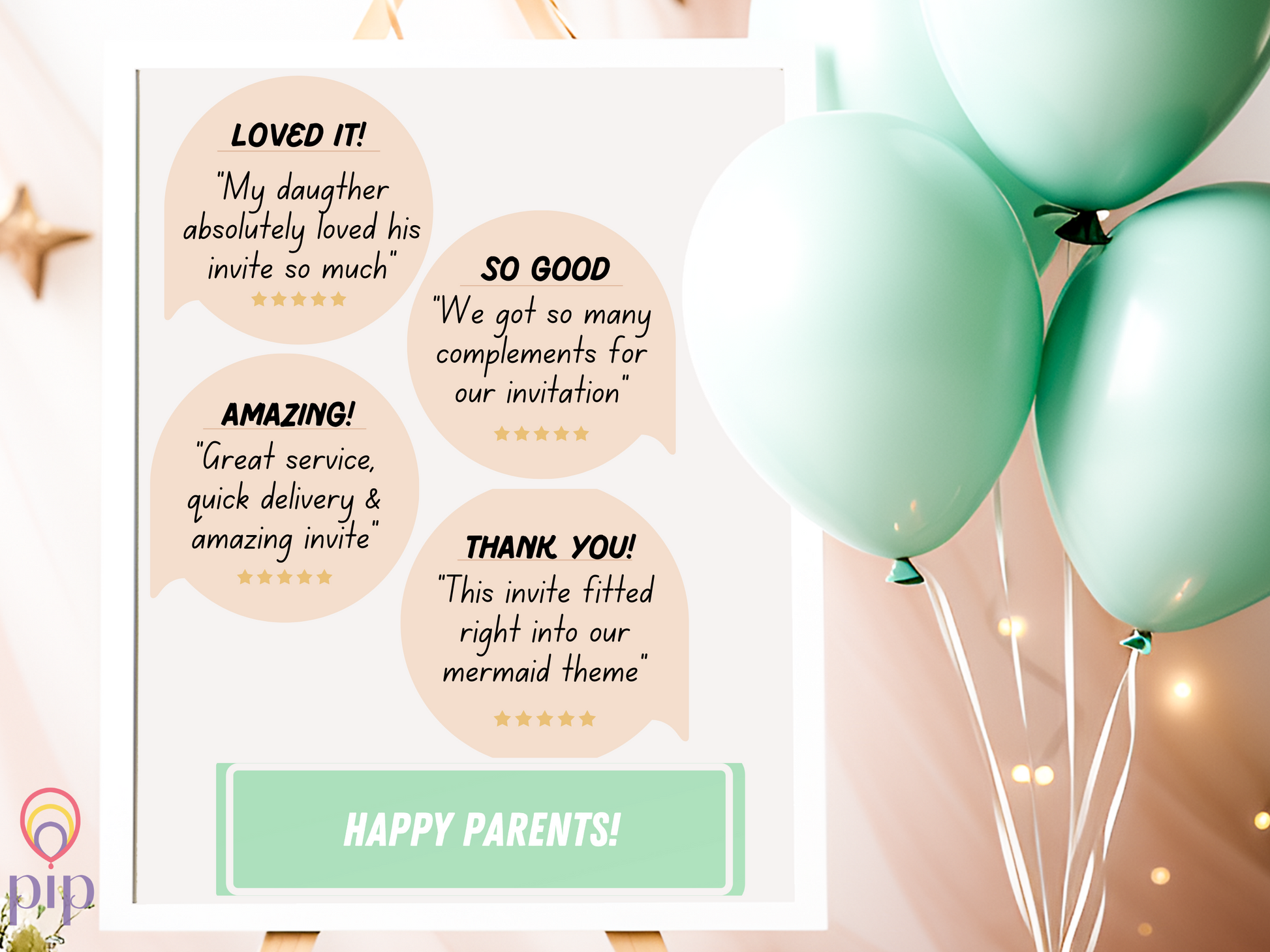 Mermaid Invitation with Photo | Video Invite | Instant Download