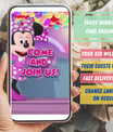 Minnie Mouse Invitation with Photo | Video Invite | Instant Download