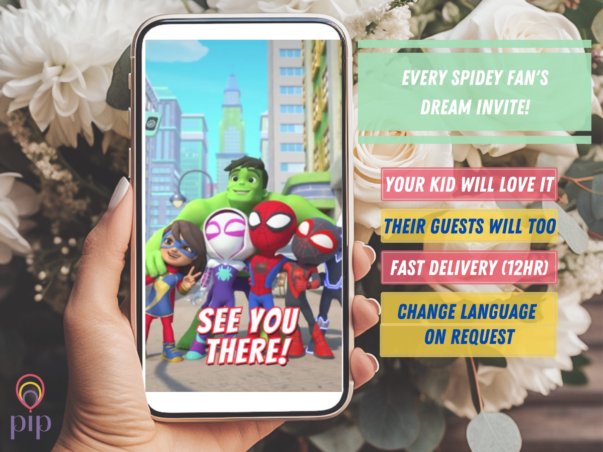 Spidey Invitation with Photo | Instant Download | Video Invite