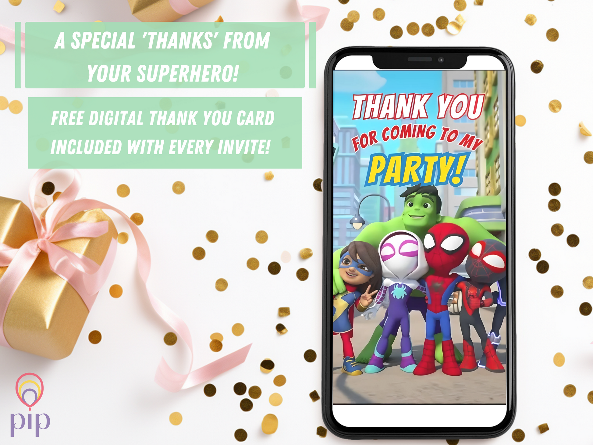 Spidey Invitation with Photo | Instant Download | Video Invite