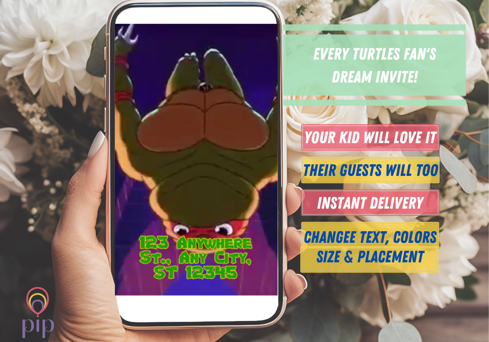 Ninja Turtle Invitation | Photo Video Invite | Instant Download or Done-For-You