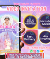 Unicorn Invitation with Photo | Video Invite | Instant Download